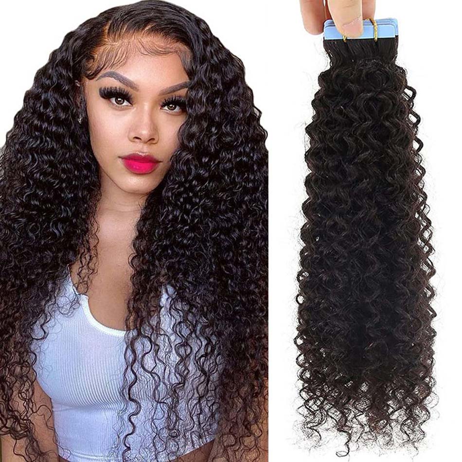 Elfin Hair New Arrival Tape In Extensions Kinky Curly For Black