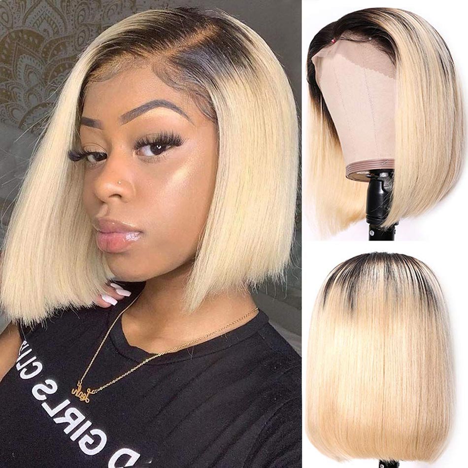 250% Density Bob Wigs 13x6 Body Wave Lace Frontal Wig 13x4 Human